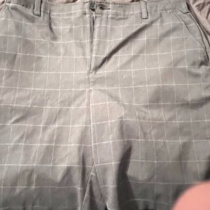 BCG Gray with White Stripes Flat Front Shorts
